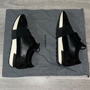 balenciaga race runners on feet
